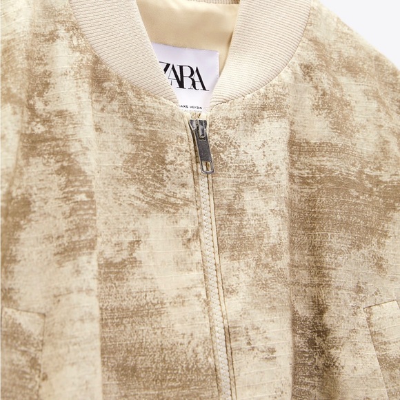 Zara Cropped Bomber Jacket - Picture 6 of 9